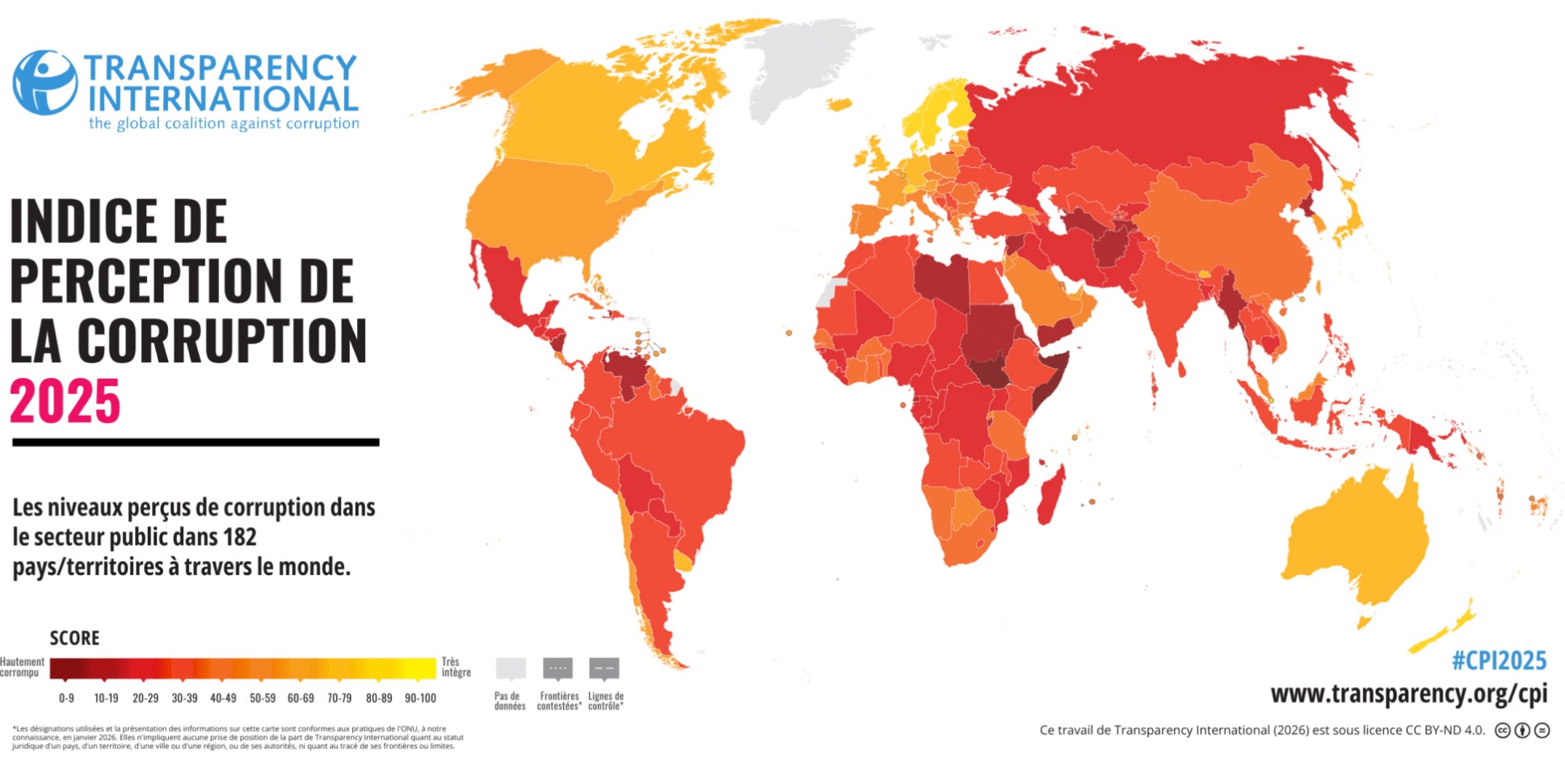 Corruption dans le monde | Indice (ICP) 2025